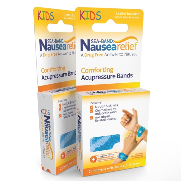 🎈Lot of 2, Kids Sea-Band Nausea Relief Acupressure Bands,New in Package(4 Pairs) - Picture 1 of 6